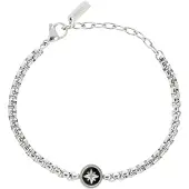 Breil Armband zwart / zilver