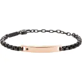 Breil Armband rose-goud / zwart