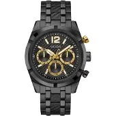 GUESS Analoog horloge goud / zwart