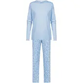 Mey Pyjama 'Flower Meadow' lichtblauw / wit