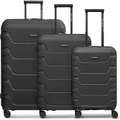 SMARTBOX Edition 01 THE THREE SET 4 wielen Kofferset 3-delig black