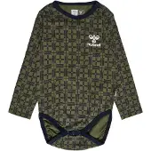 Hummel Romper l/s - hmlCheck - Kalamata - - 68 - Rompers Lange Mouw