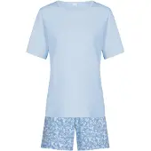 Mey Pyjama Serie Flower Meadow Blue Silk | Maat 40