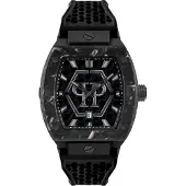 Philipp Plein Analoog horloge 'The Hexagon Phantom' antraciet / zwart