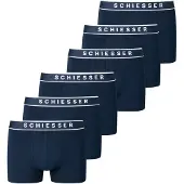 Schiesser Boxershorts donkerblauw / wit