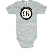 Logoshirt Rompertje/body 'Harry Potter - Platform 9 3/4 Logo' grijs