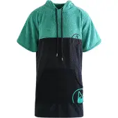 Wave Hawaii Badjas kort ' Aveiro ' donkerblauw / groen