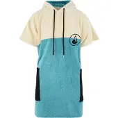 Wave Hawaii Badjas kort ' Porto ' ivoor / turquoise