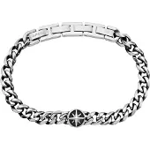Breil Armband 'Dock' zwart / zilver