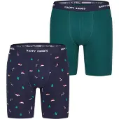 Happy Shorts Boxershorts ' XMAS Boxer Briefs ' donkerblauw / petrol