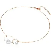 Lulu & Jane Ketting rose-goud / parelwit