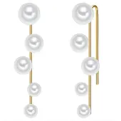 Lulu & Jane Oorbellen goud / wit