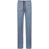 Mey Pyjamabroek 'Round Geo' lichtblauw / donkergrijs / wit
