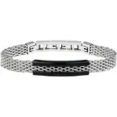 Breil Armband zwart / zilver