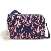 Kipling Schoudertas 'Abanu' aubergine / pink / wit