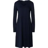 Hanro Nachthemd ' Cotton Silk ' donkerblauw