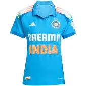 Adidas Tricot 'Indien Cricket One Day' lichtblauw / oranje / wit