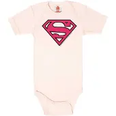 Logoshirt Rompertje/body 'DC - Superman Logo' lichtroze