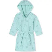 Schiesser Badjas 'Aqua' turquoise / lichtgroen