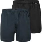 Schiesser Boxershorts 'Basic' marine / zwart