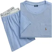 Ralph Lauren Pyjama azuur / zwart / wit