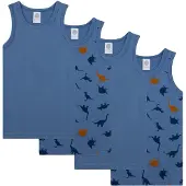 Sanetta Onderhemd marine / donkerblauw / karamel