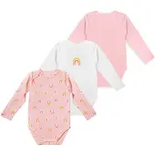 Dim Rompertje/body geel / pink / wit