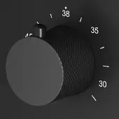 Saniclear Nero Curved temperatuurknop voor inbouw thermostaatkranen (SK20989 en SK79843)