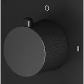 Saniclear Nero Stripes omstelknop voor inbouw thermostaatkranen (SK20989 en SK79843)