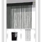 Atmosphera Draadgordijn - 90 x 200 cm - Zwart