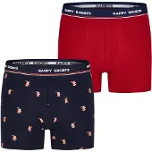 Happy Shorts Heren boxershorts kerst print 2-pack gingerbread