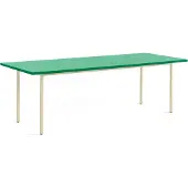 HAY Tafel Two-Colour Ivory Powder Coated Steel Frame Green Mint L240 x W90 x H74 cm