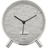 Karlsson Wekker Disco - Zilver - Ø11cm - Scandinavisch - Wekker voor slaapkamer - Wekkers