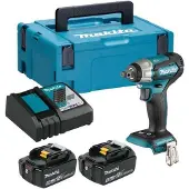 Makita Schlagschroefmachine 18V LXT, 180 Nm, 1/2", (2x5,0 Ah) in MAKPAC - DTW181RTJ