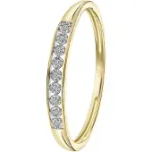 Lucardi Ring goud / transparant
