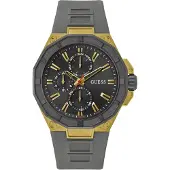 GUESS Analoog horloge mosterd / goud / kaki / donkergroen