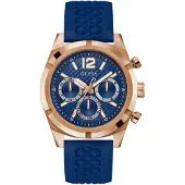 GUESS Analoog horloge 'GS Resistance' donkerblauw / rose-goud