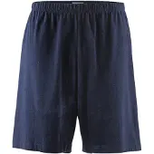 Jan Vanderstorm Korte pyjamabroek donkerblauw, Effen