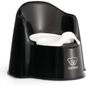 BabyBjörn Zetel Plaspotje met rugleuning Black/White