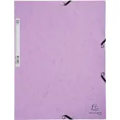 Exacompta - Elastomap Aquarel A4 3 kleppen 400gr glanskarton lila | 5 stuks