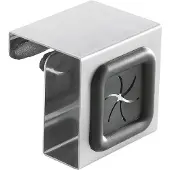 Metaltex handdoekhouder voor kastdeur, vierkant, zilver/grijs