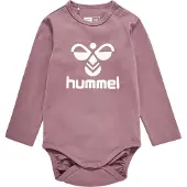 Hummel Rompertje/body 'Flips' mauve / wit