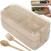 Ruhhy Lunchbox 750 ml – Milieuvriendelijke broodtrommel met twee compartimenten - Duurzaam