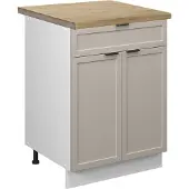 Vicco Fame-Line Keukenonderkast – 60 cm met lade, WB Eik GrijsBeige