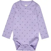 Hummel Rompertje/body 'Beesy' aubergine / lavendel