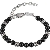 Breil Armband zwart / zilver