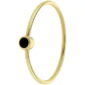 Lucardi Ring 'Klassisch' goud / zwart