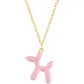 Glanzstücke Ketting goudgeel / pink