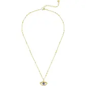 Glanzstücke Ketting blauw / goudgeel