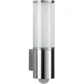 Albert Wandlamp buiten met bewegingssensor ASMARA, dimbaar, alu / grijs / zink, Roestvrij staal, Modern